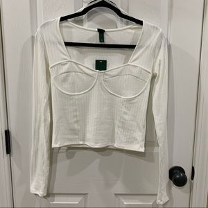 Ribbed bustier inspired top
